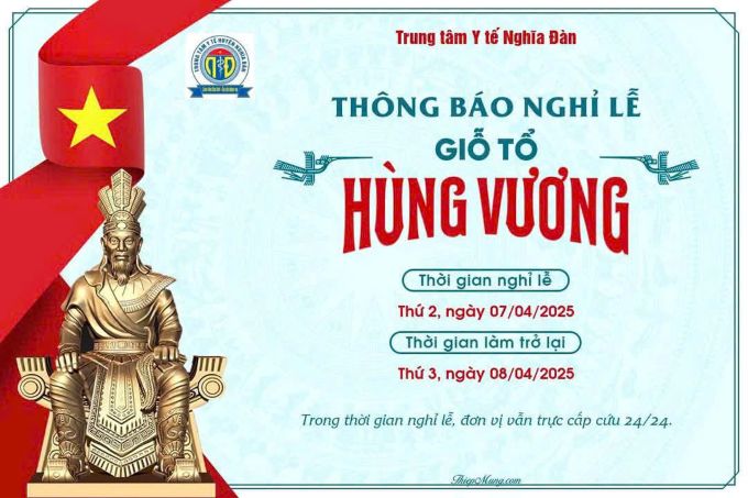 THÔNG BÁO NGHỈ LỄ GIỔ TỔ HÙNG VƯƠNG